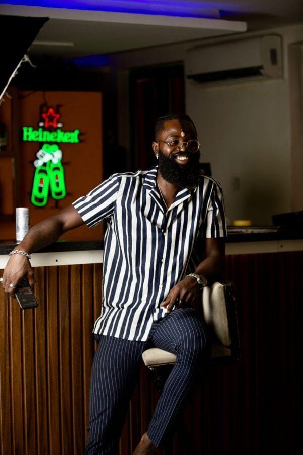 Blue Stripe Camp Collar